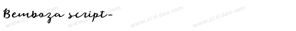 Bemboza script字体转换